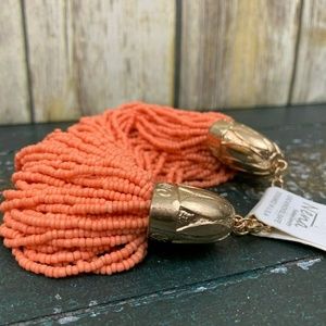 Nena Chunky Peach and Gold Tone Bracelet